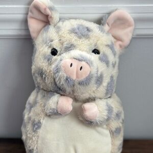 Kellytoys SPOTTED PIG Plush Farm Stuffed Animal 2019 Tan & Gray Piglet Piggy